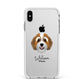 Bernedoodle Personalised Apple iPhone Xs Max Impact Case White Edge on Silver Phone