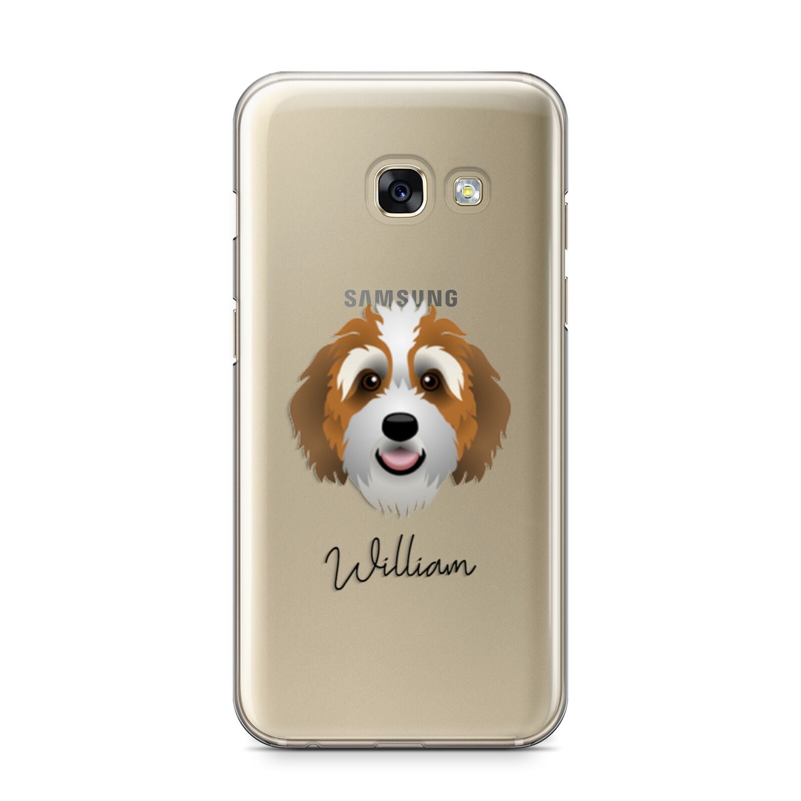 Bernedoodle Personalised Samsung Galaxy A3 2017 Case on gold phone