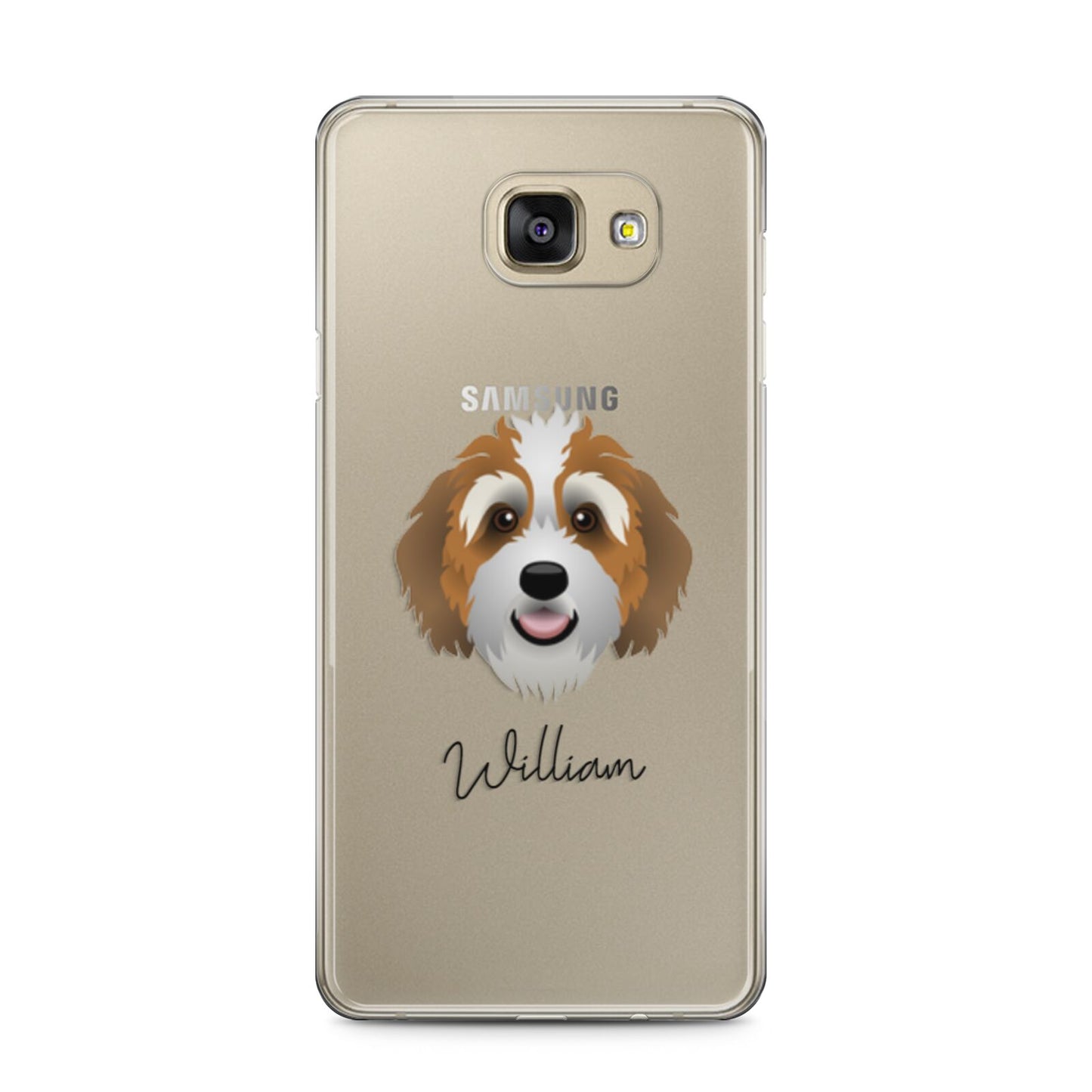 Bernedoodle Personalised Samsung Galaxy A5 2016 Case on gold phone