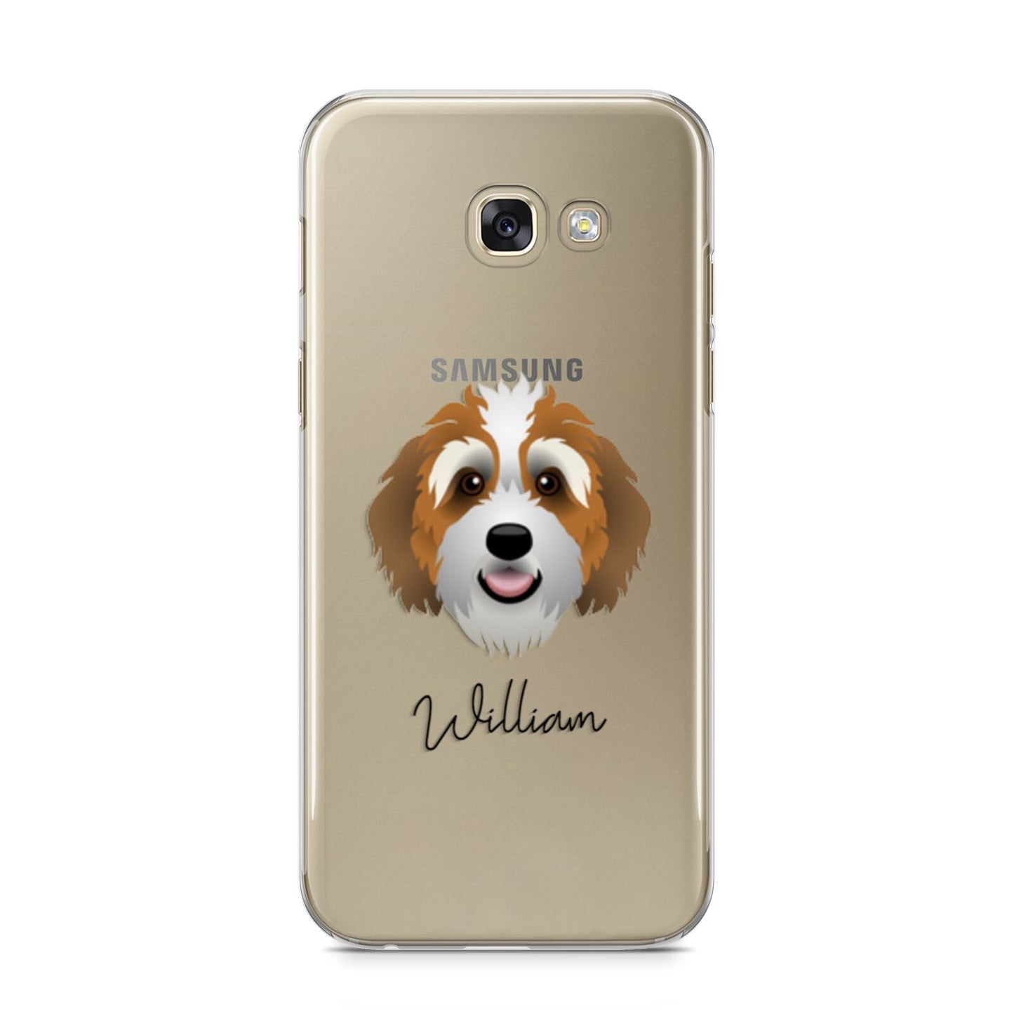 Bernedoodle Personalised Samsung Galaxy A5 2017 Case on gold phone