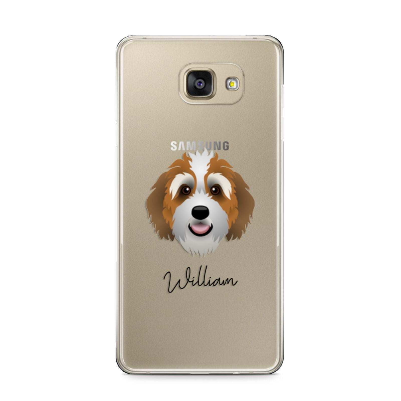 Bernedoodle Personalised Samsung Galaxy A9 2016 Case on gold phone