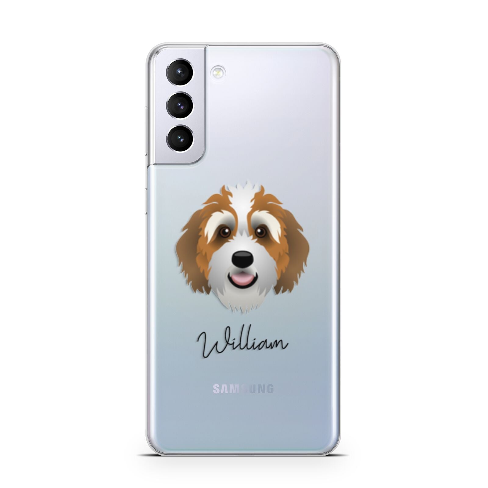 Bernedoodle Personalised Samsung S21 Plus Phone Case