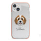 Bernedoodle Personalised iPhone 13 Mini TPU Impact Case with Pink Edges