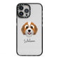 Bernedoodle Personalised iPhone 13 Pro Max Black Impact Case on Silver phone
