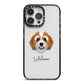 Bernedoodle Personalised iPhone 14 Pro Max Black Impact Case on Silver phone