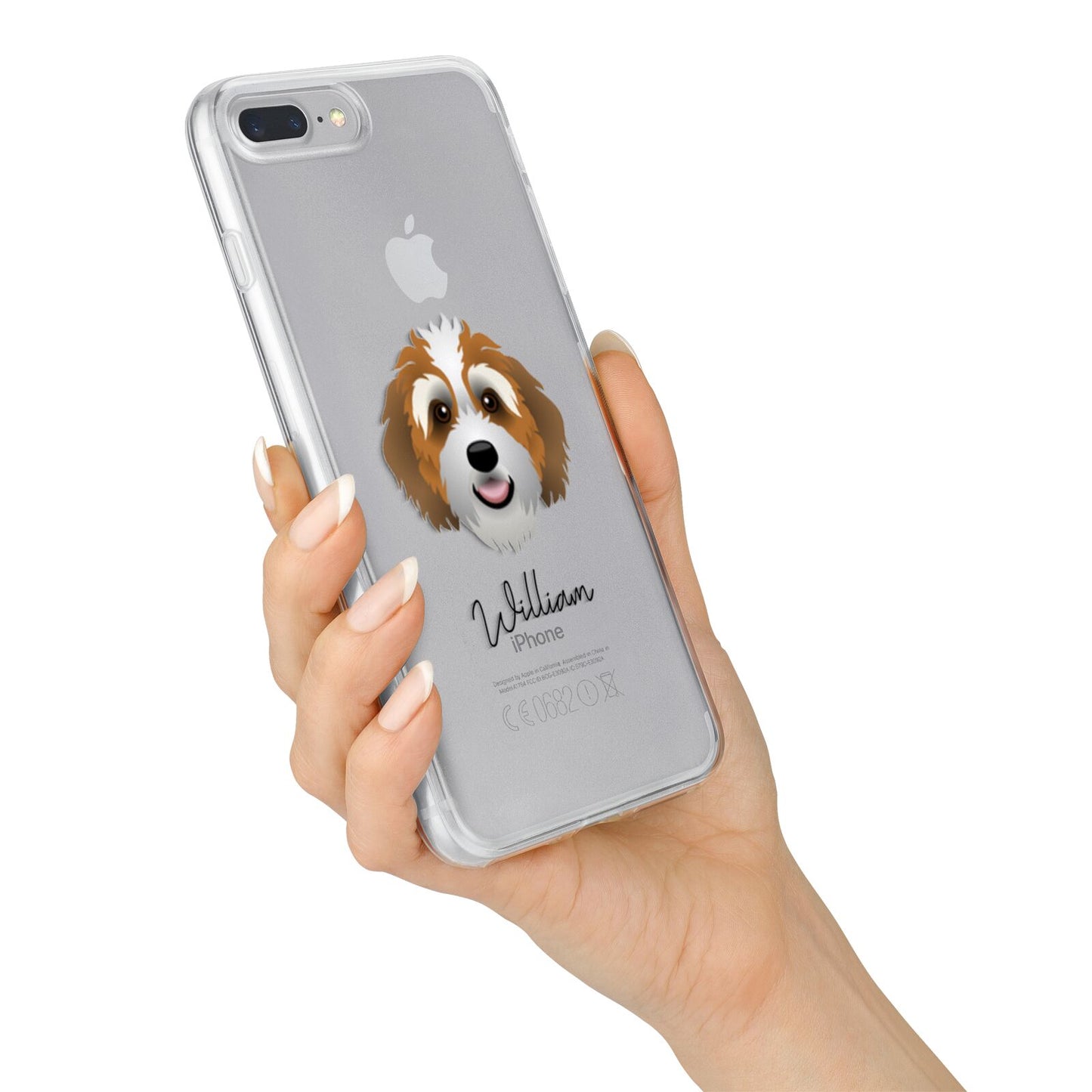 Bernedoodle Personalised iPhone 7 Plus Bumper Case on Silver iPhone Alternative Image