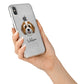 Bernedoodle Personalised iPhone X Bumper Case on Silver iPhone Alternative Image 2