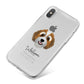 Bernedoodle Personalised iPhone X Bumper Case on Silver iPhone