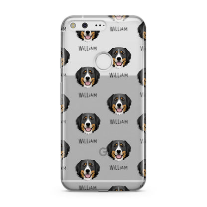 Bernese Mountain Dog Icon with Name Google Pixel Case