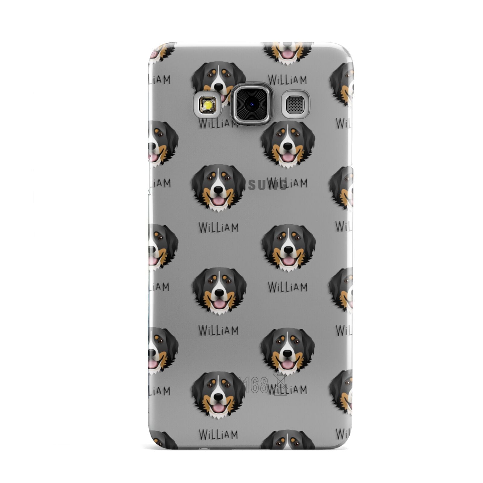 Bernese Mountain Dog Icon with Name Samsung Galaxy A3 Case