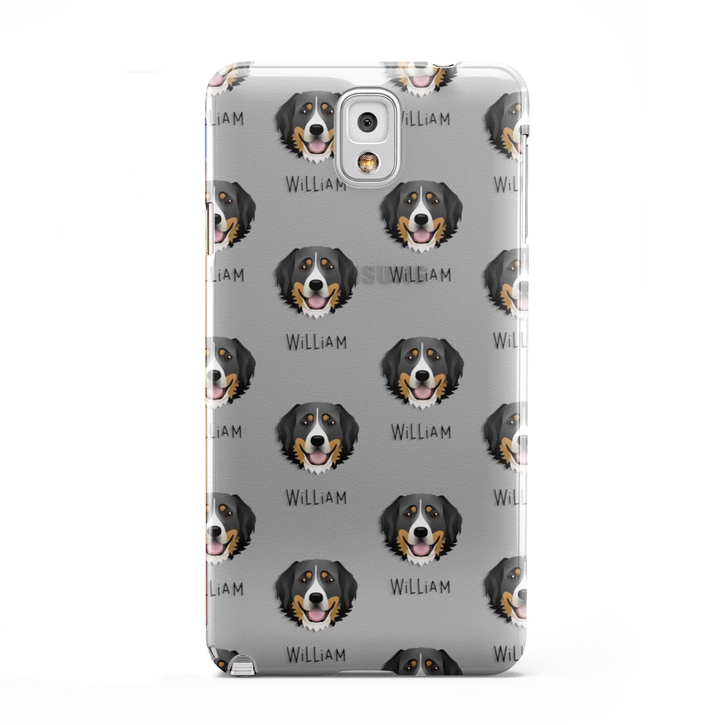 Bernese Mountain Dog Icon with Name Samsung Galaxy Note 3 Case