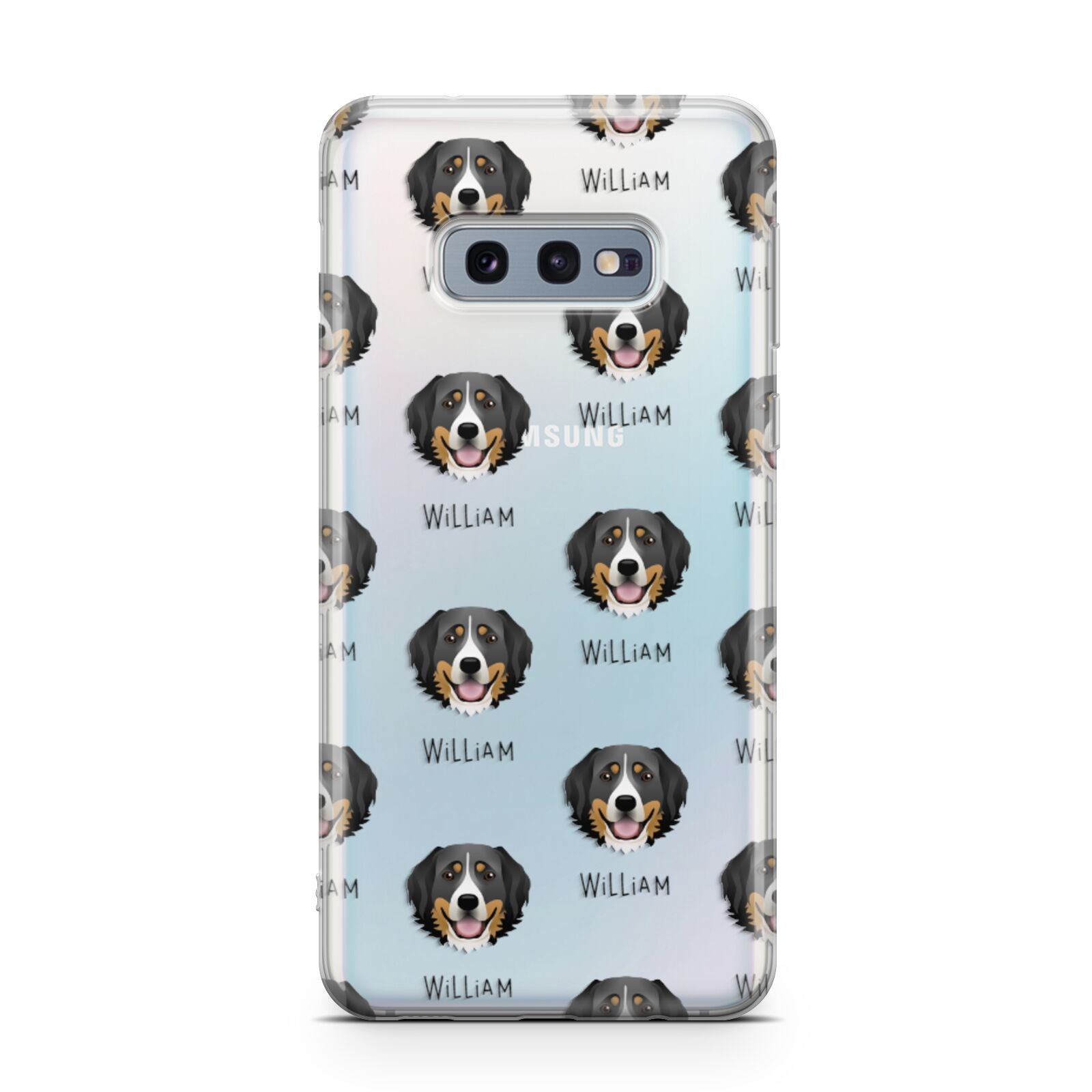 Bernese Mountain Dog Icon with Name Samsung Galaxy S10E Case