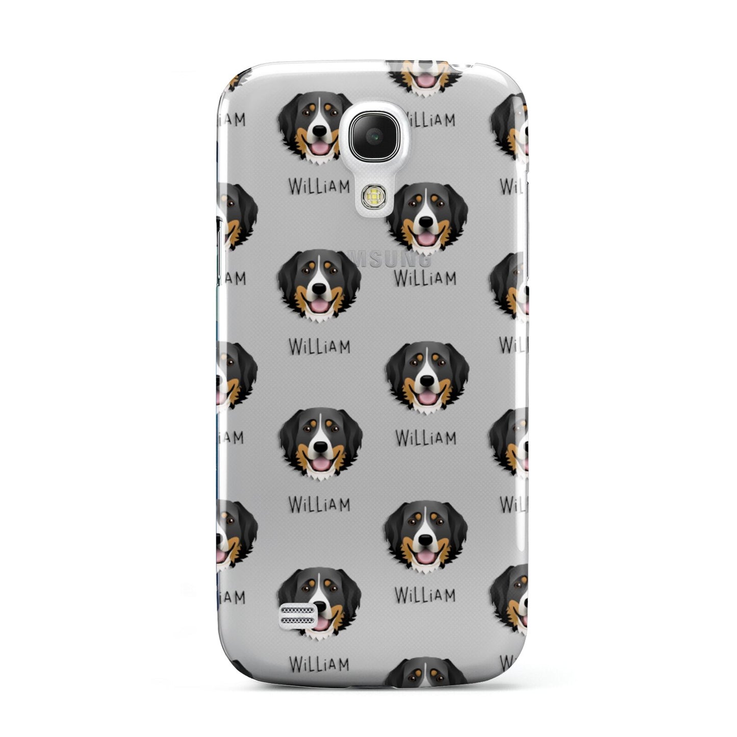 Bernese Mountain Dog Icon with Name Samsung Galaxy S4 Mini Case