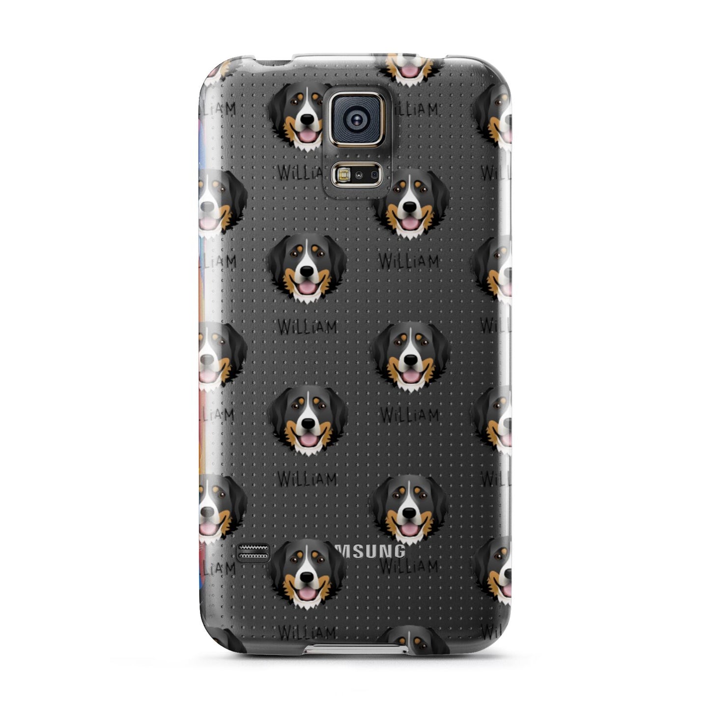 Bernese Mountain Dog Icon with Name Samsung Galaxy S5 Case