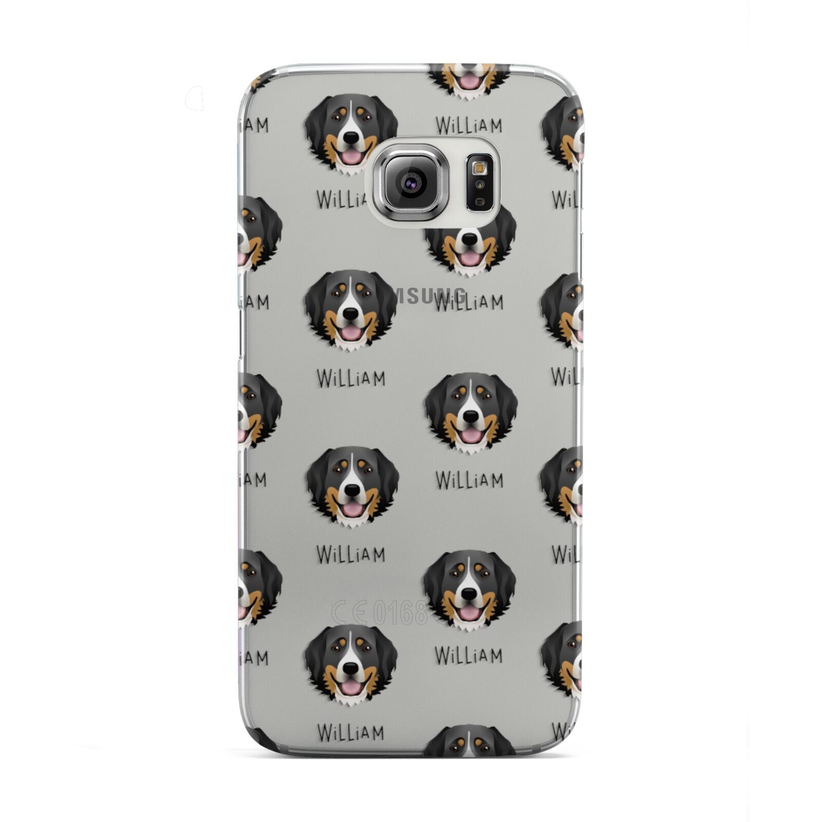 Bernese Mountain Dog Icon with Name Samsung Galaxy S6 Edge Case