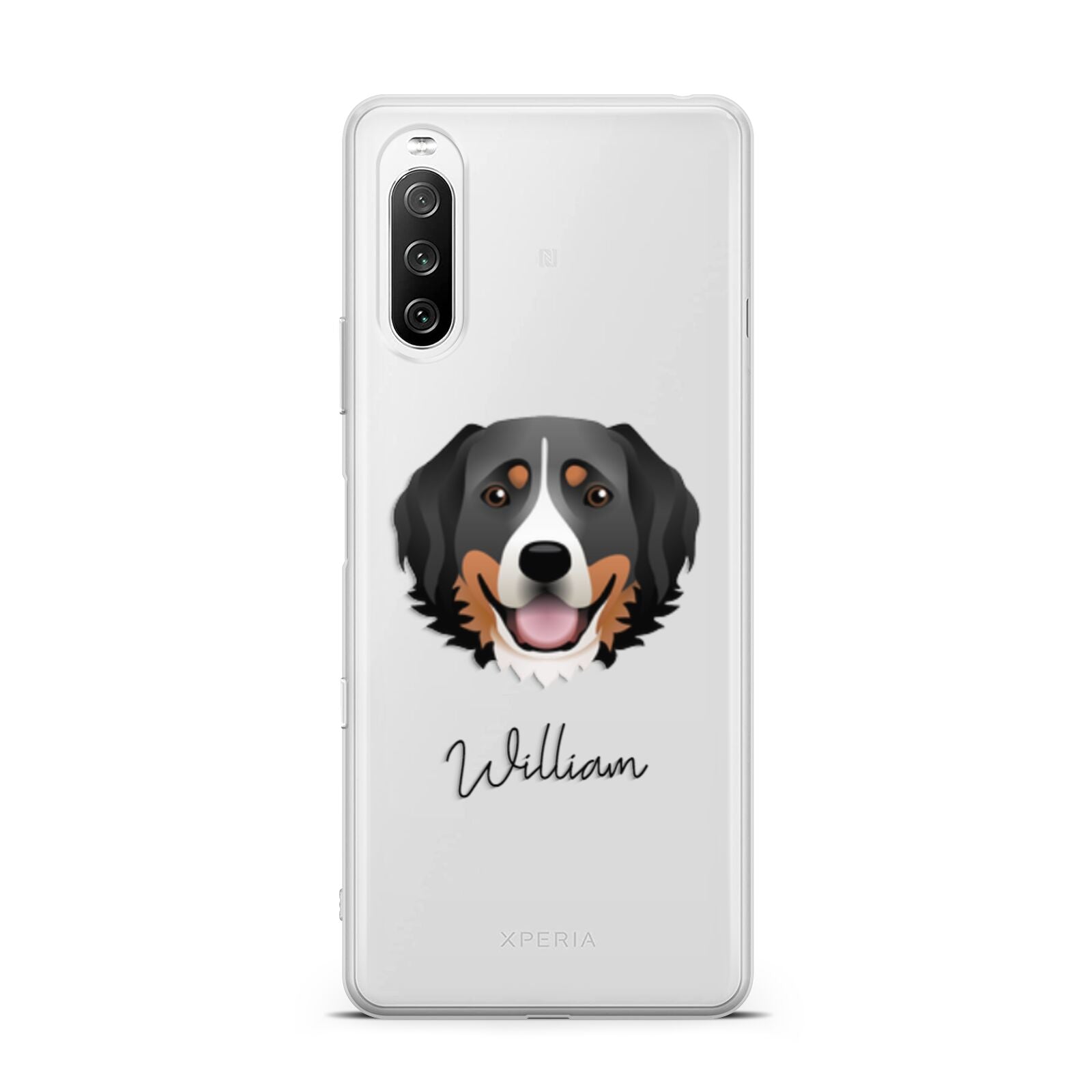 Bernese Mountain Dog Personalised Sony Xperia 10 III Case