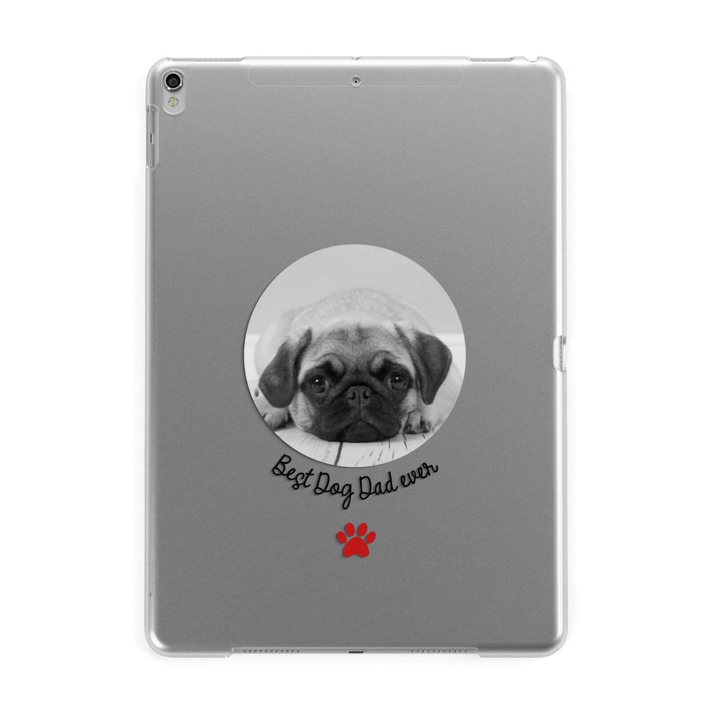 Best Dog Dad Ever Photo Upload Apple iPad Silver Case