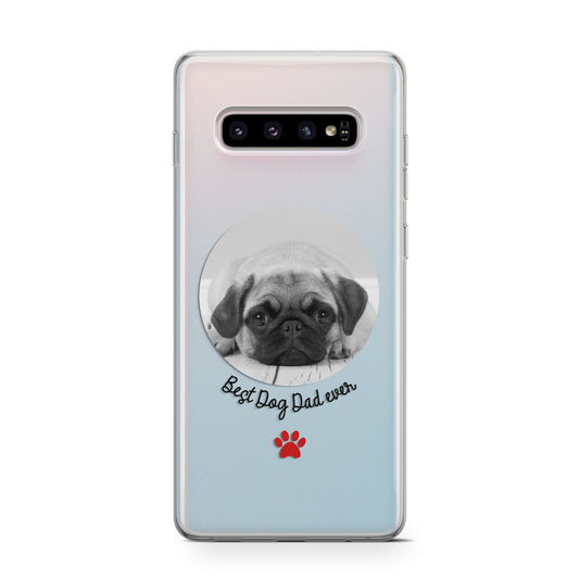 Best Dog Dad Ever Photo Upload Protective Samsung Galaxy Case