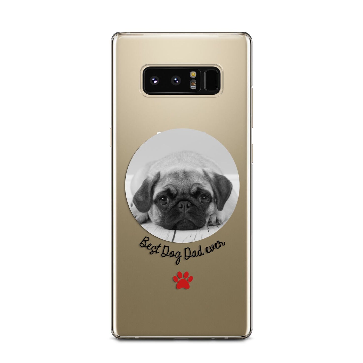 Best Dog Dad Ever Photo Upload Samsung Galaxy Note 8 Case