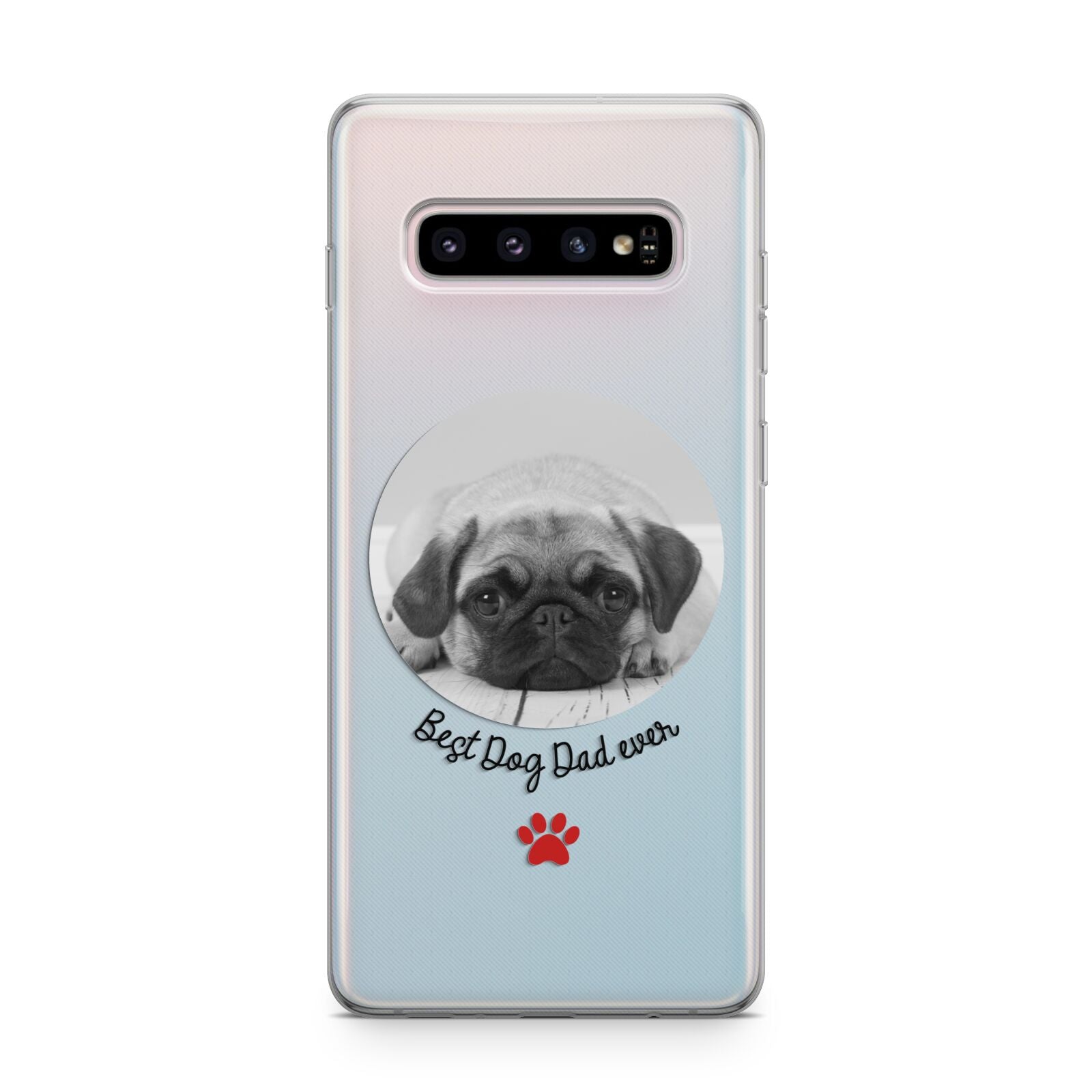 Best Dog Dad Ever Photo Upload Samsung Galaxy S10 Plus Case