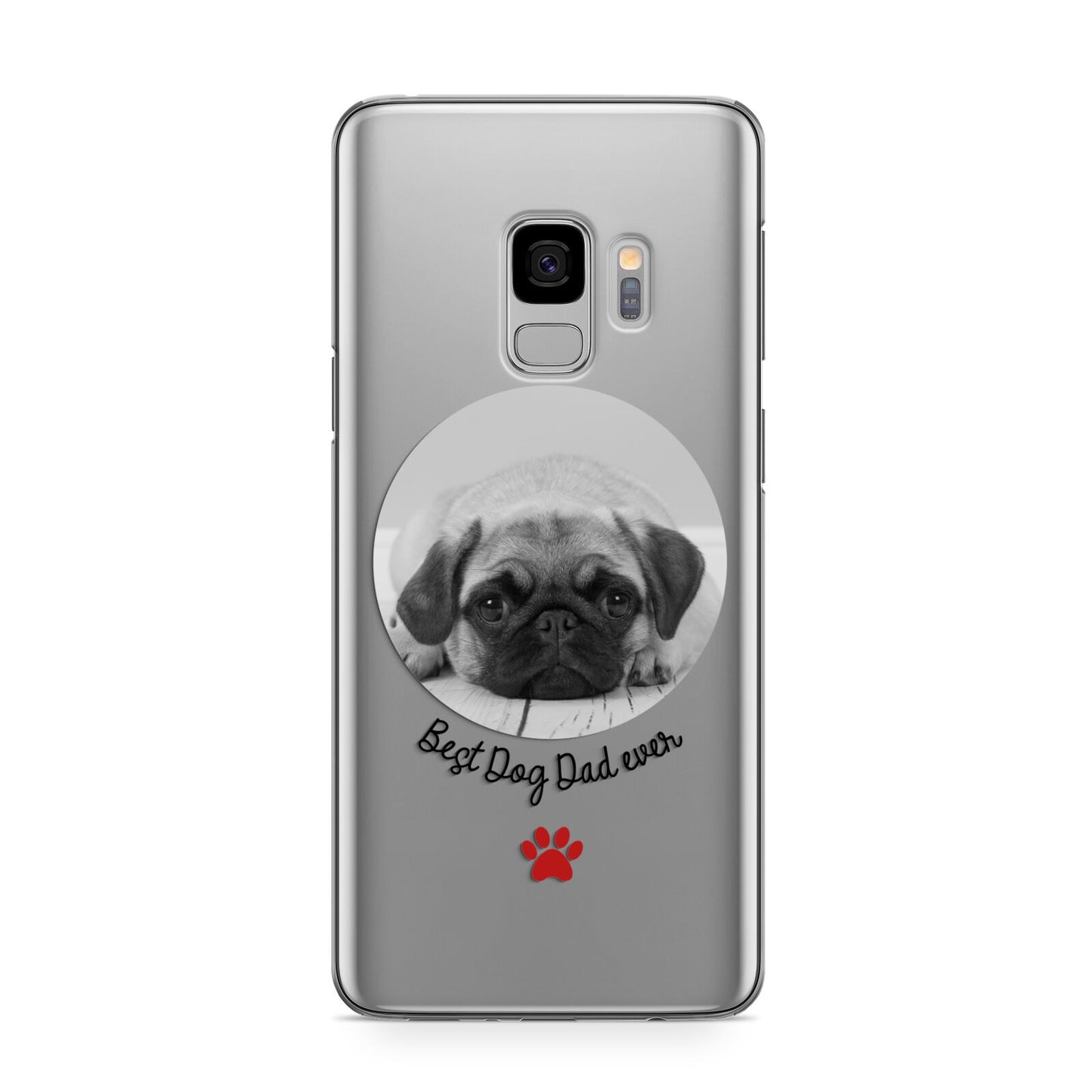 Best Dog Dad Ever Photo Upload Samsung Galaxy S9 Case