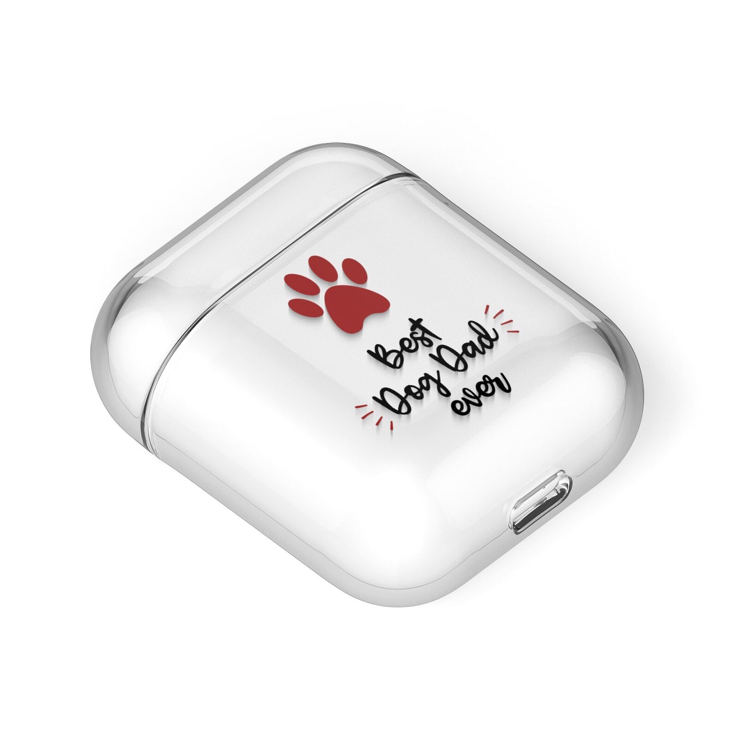 Best Dog Dad Paws AirPods Case Laid Flat