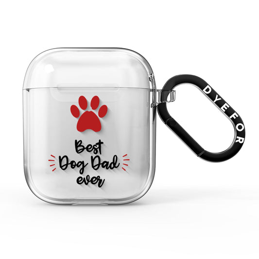 Best Dog Dad Paws AirPods Clear Case