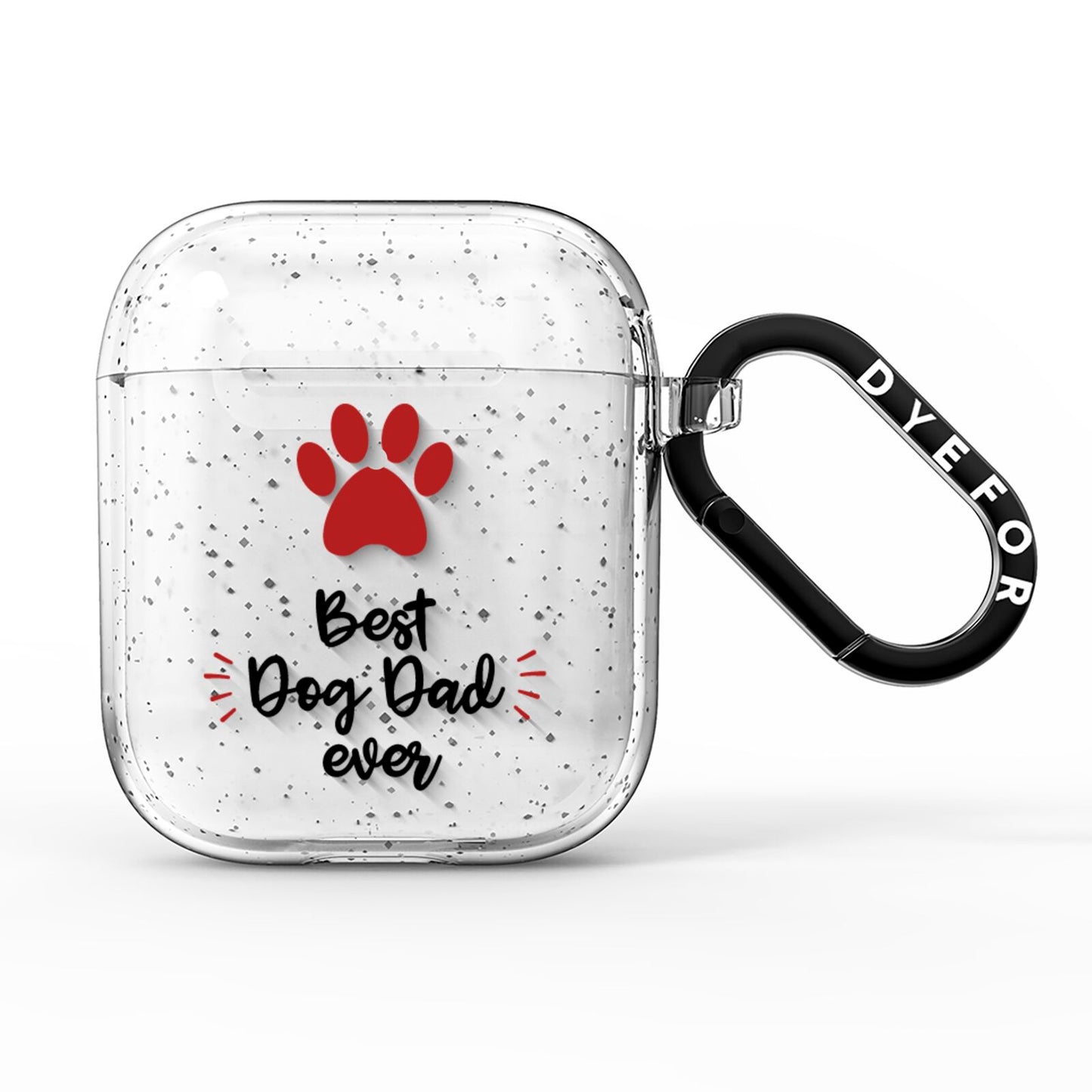 Best Dog Dad Paws AirPods Glitter Case