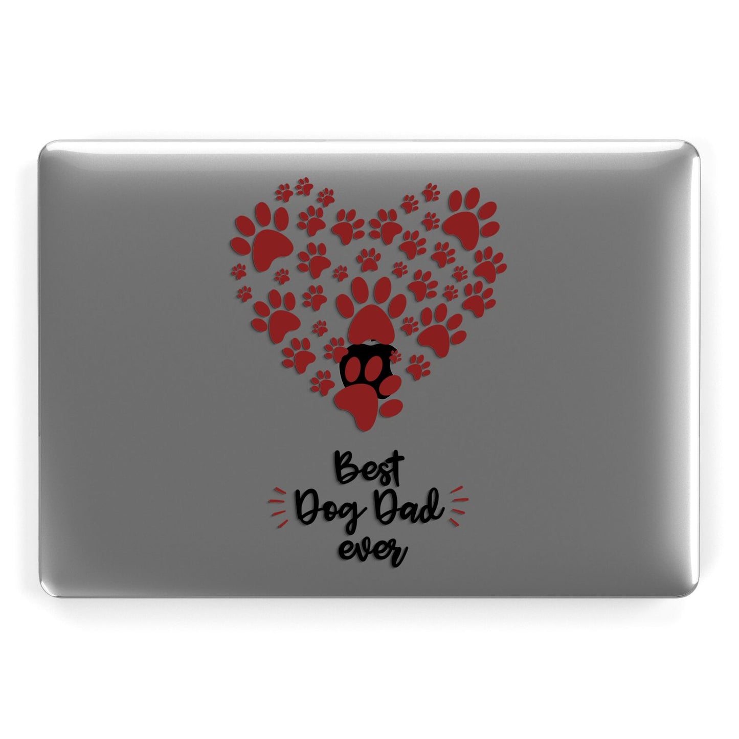 Clear Best Dog Dad Paws Apple MacBook Case