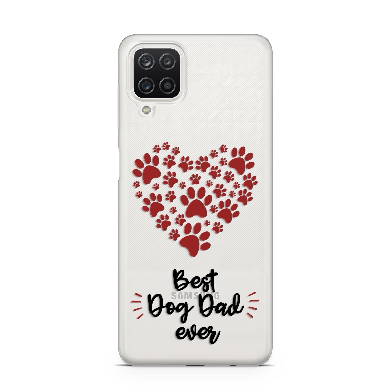 Best Dog Dad Paws Samsung A12 Case