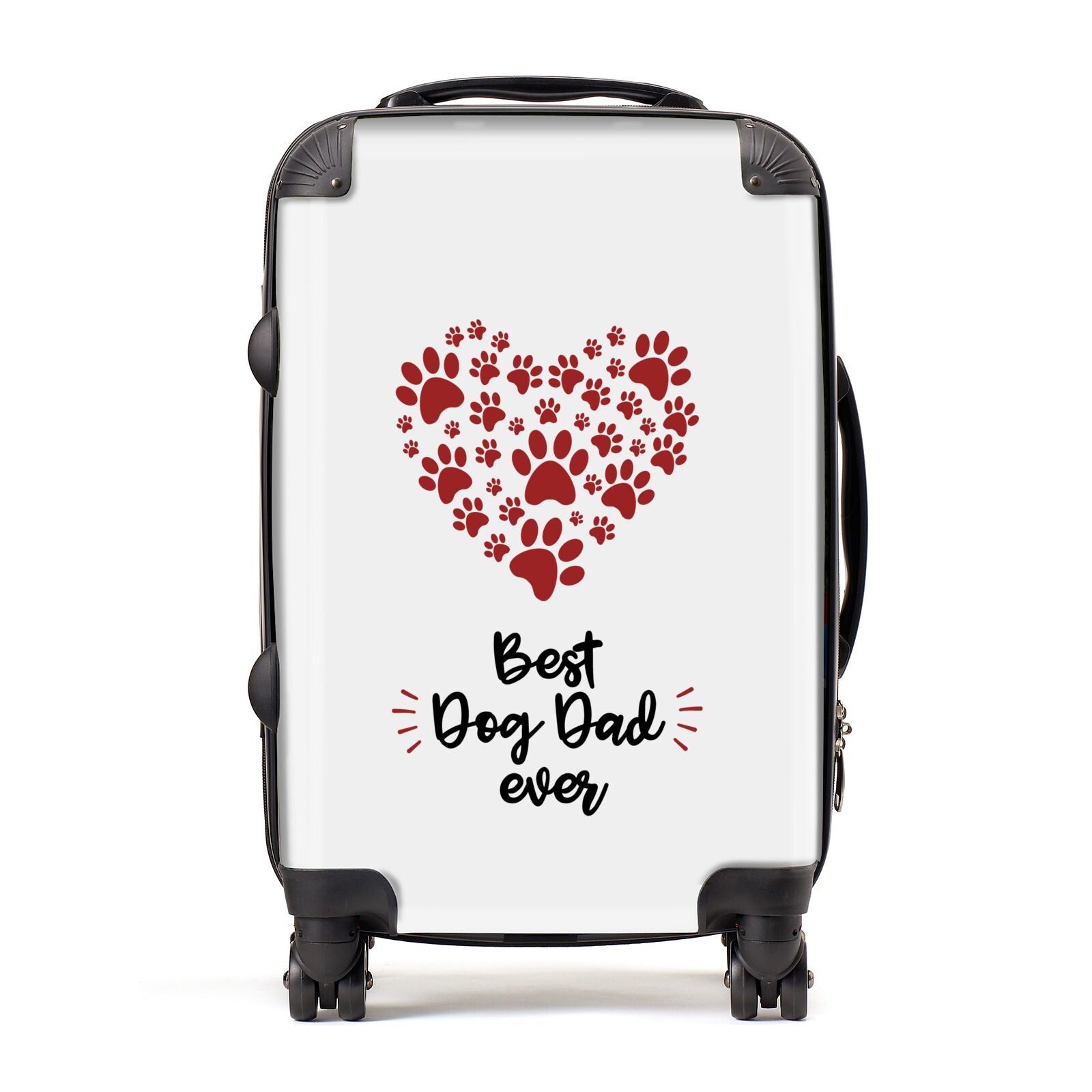 Clear Best Dog Dad Paws Suitcase