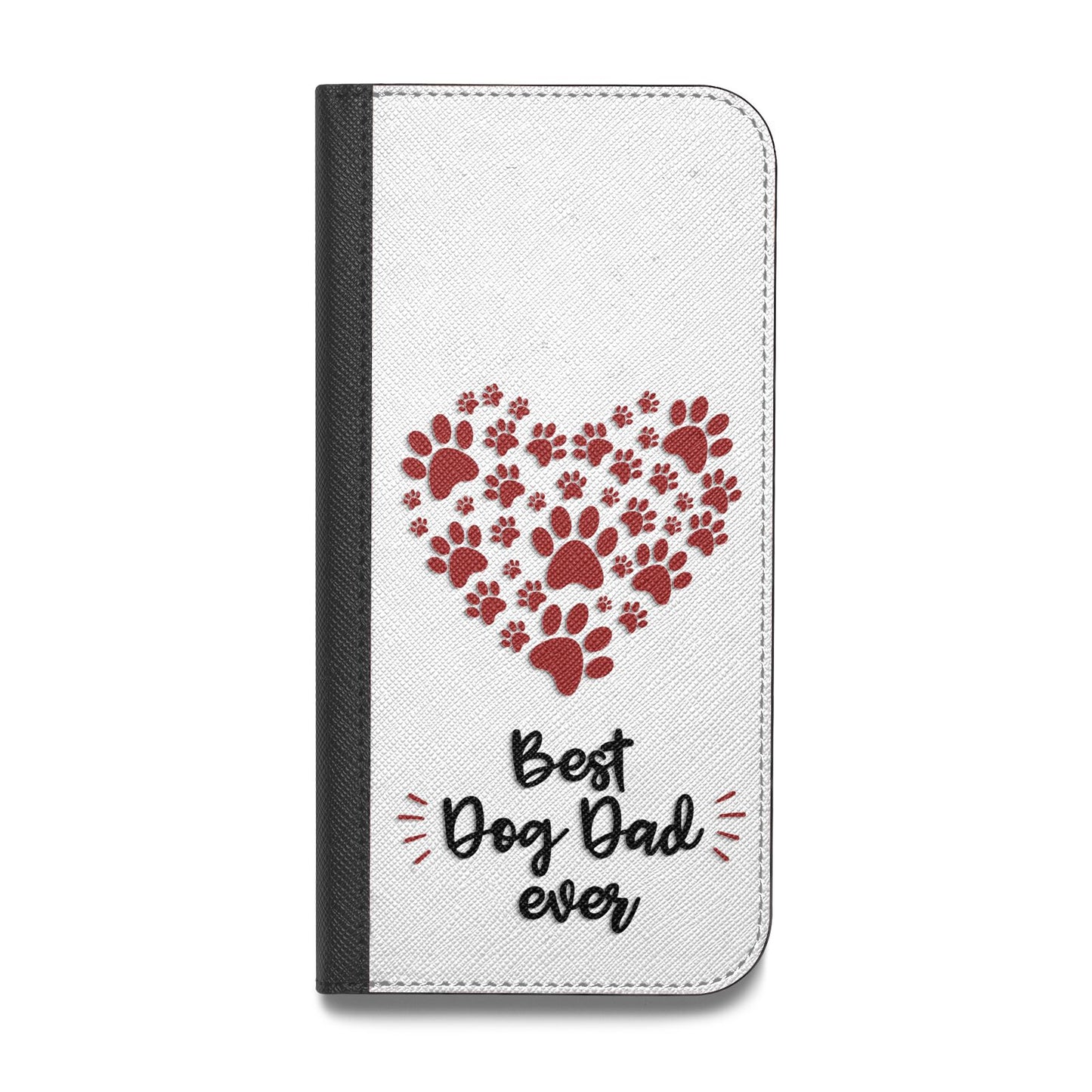 Best Dog Dad Paws Vegan Leather Flip Samsung Case