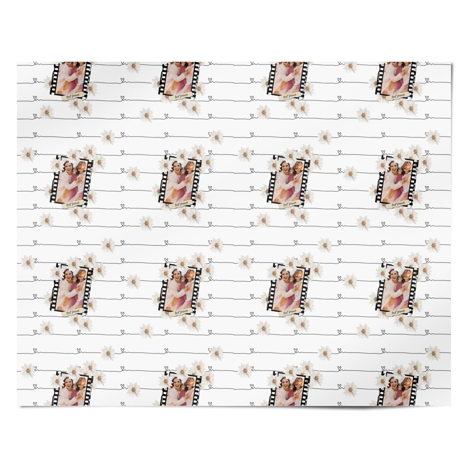 Best Friend Photo Personalised Wrapping Paper Alternative