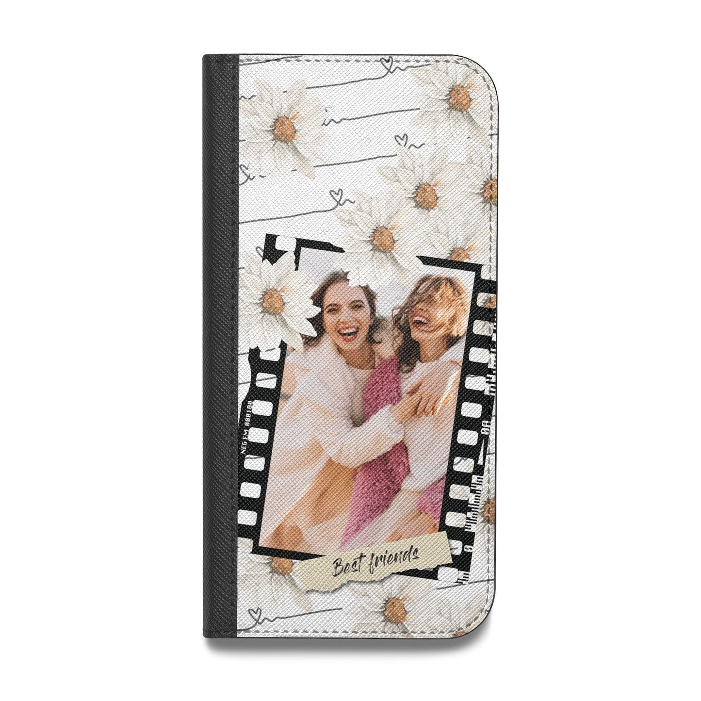 Best Friend Photo Vegan Leather Flip iPhone Case