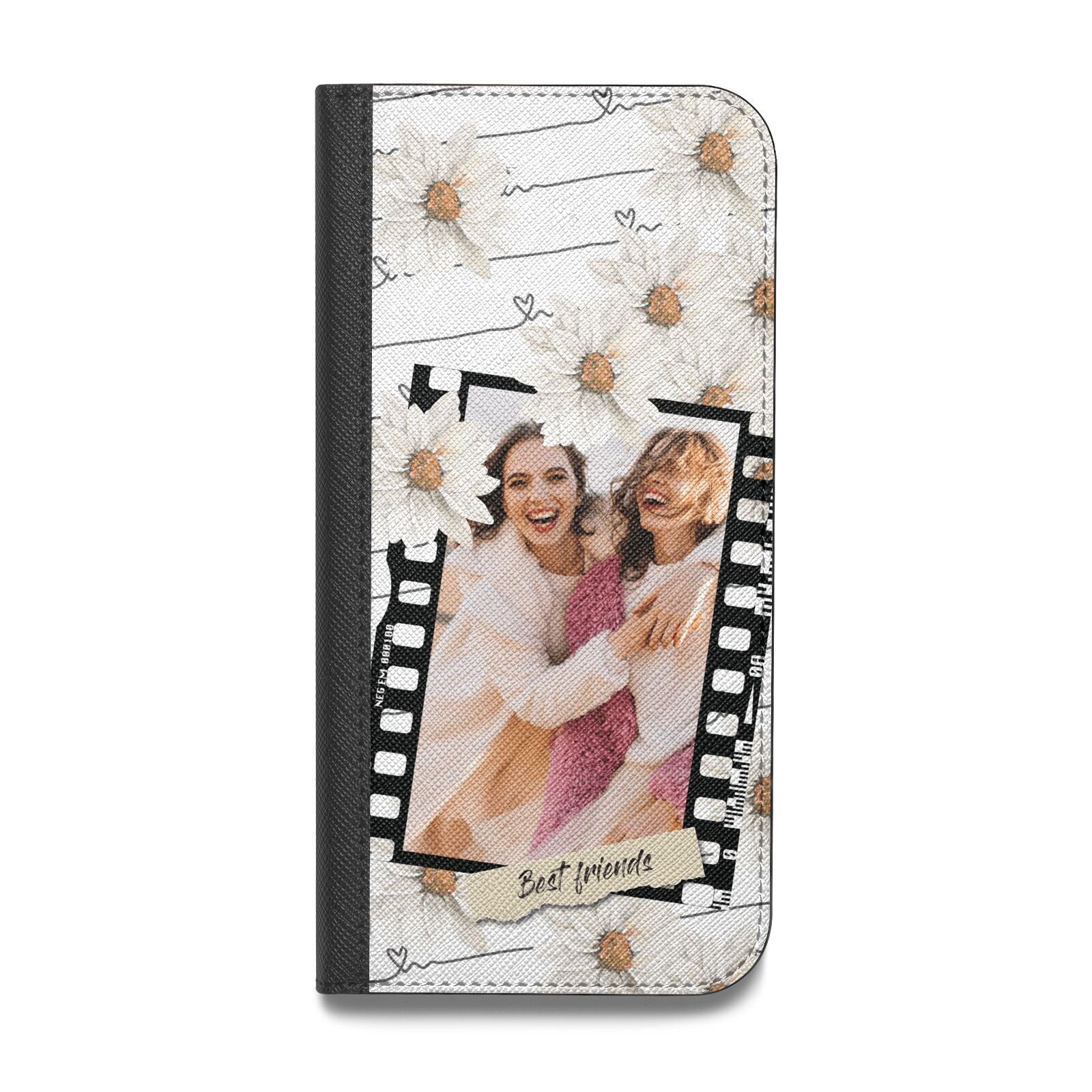 Best Friend Photo Vegan Leather Flip iPhone Case