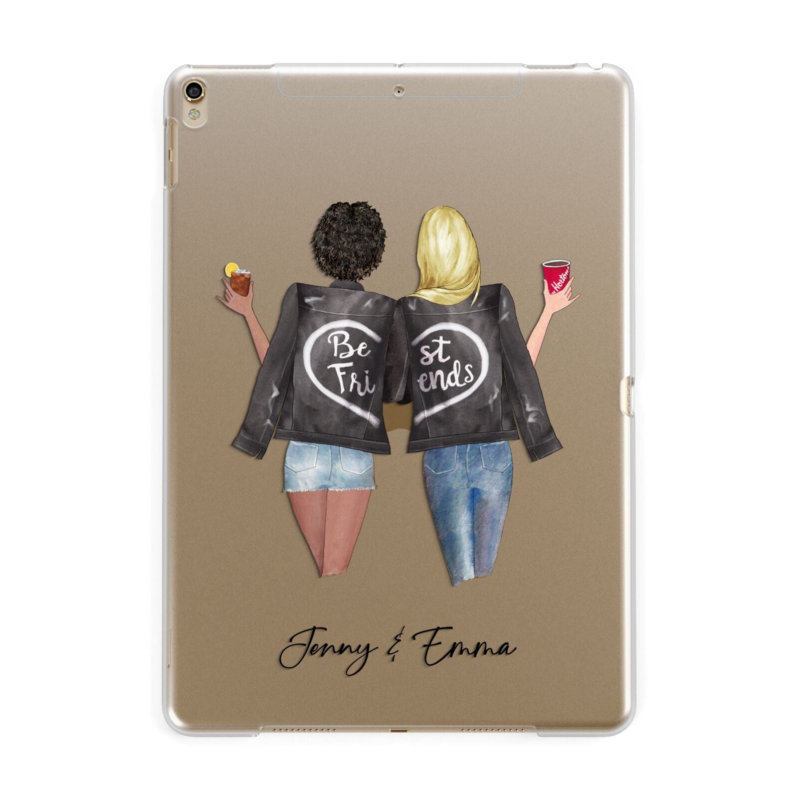 Best Friends Apple iPad Gold Case