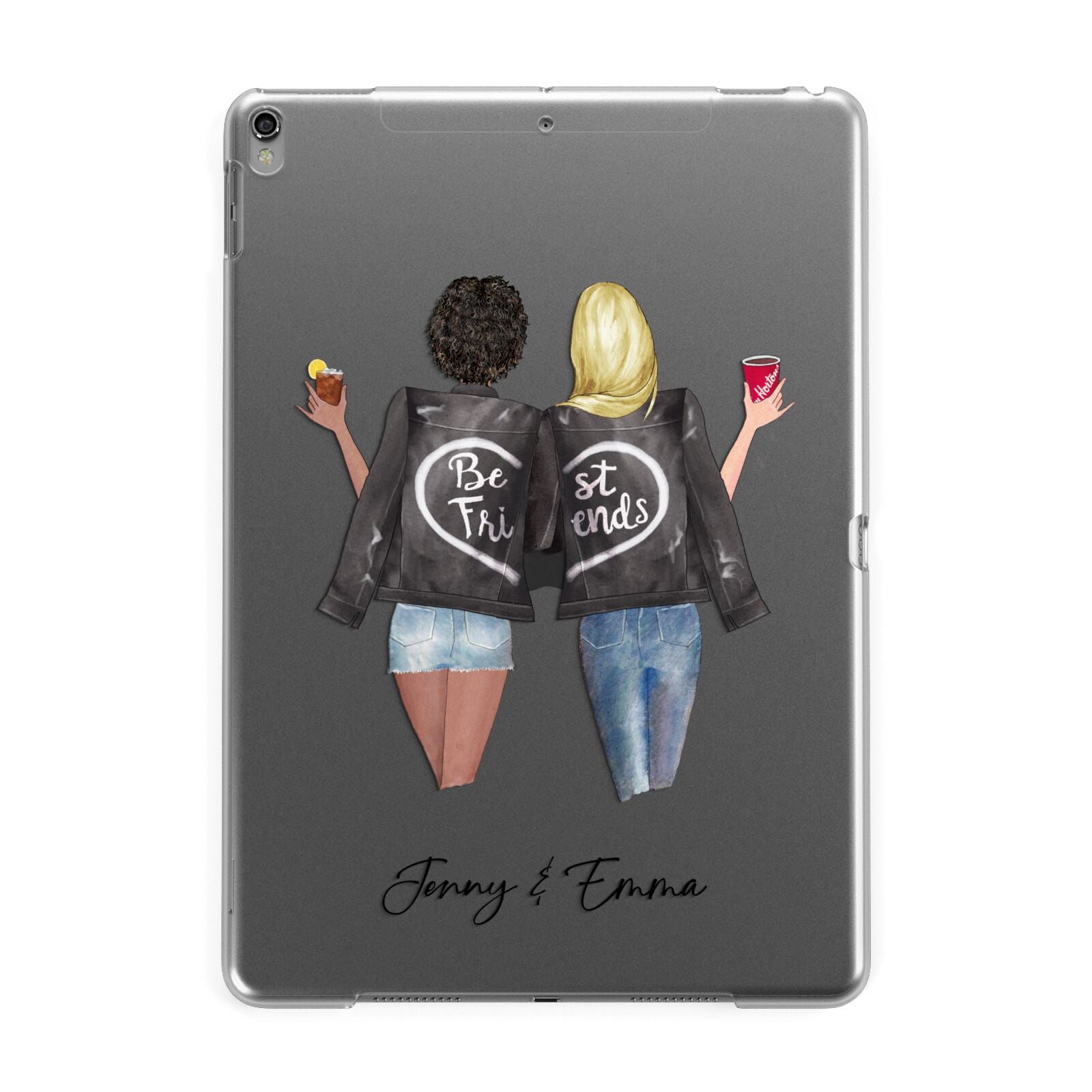 Best Friends Apple iPad Grey Case