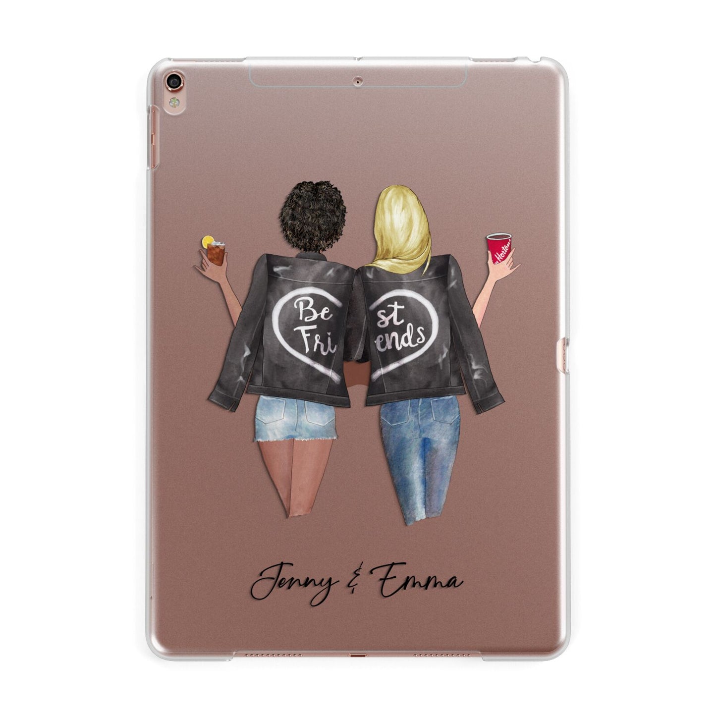 Best Friends Apple iPad Rose Gold Case