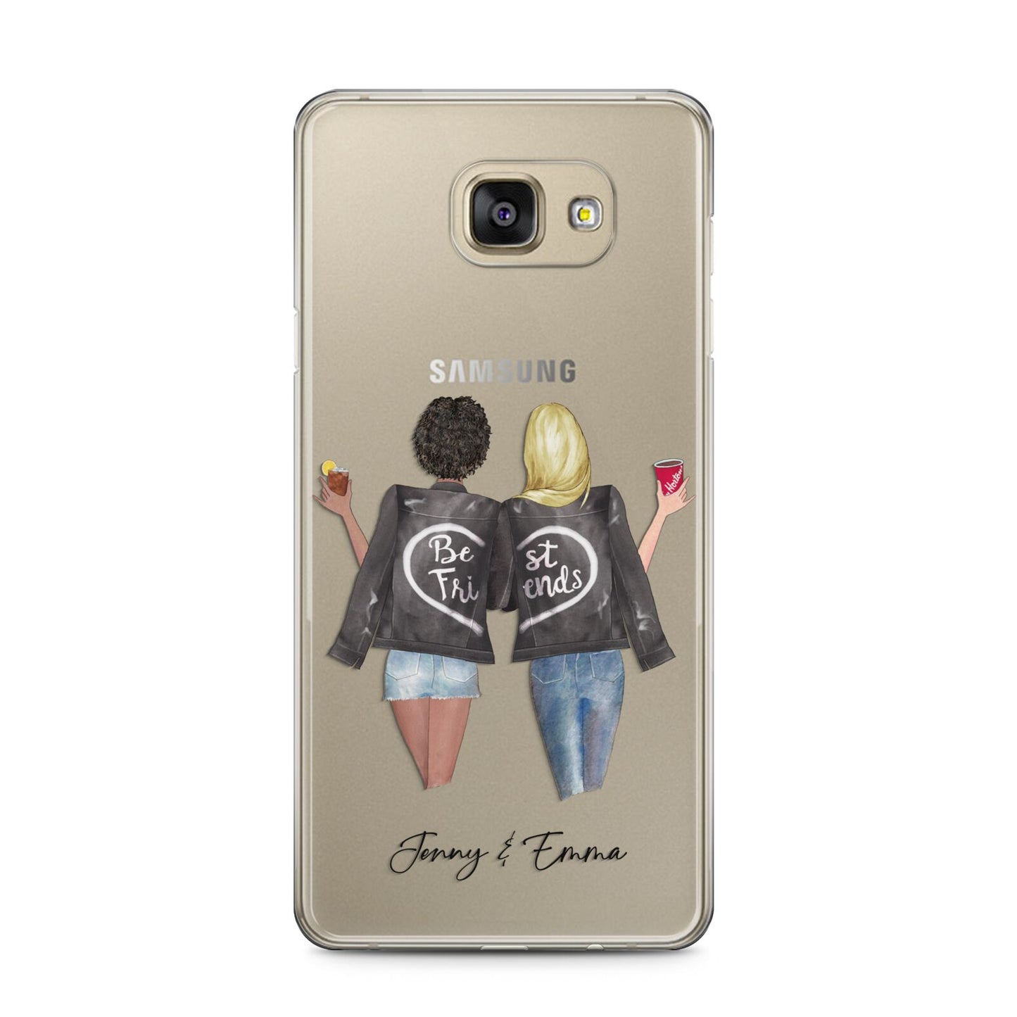 Best Friends Samsung Galaxy A5 2016 Case on gold phone