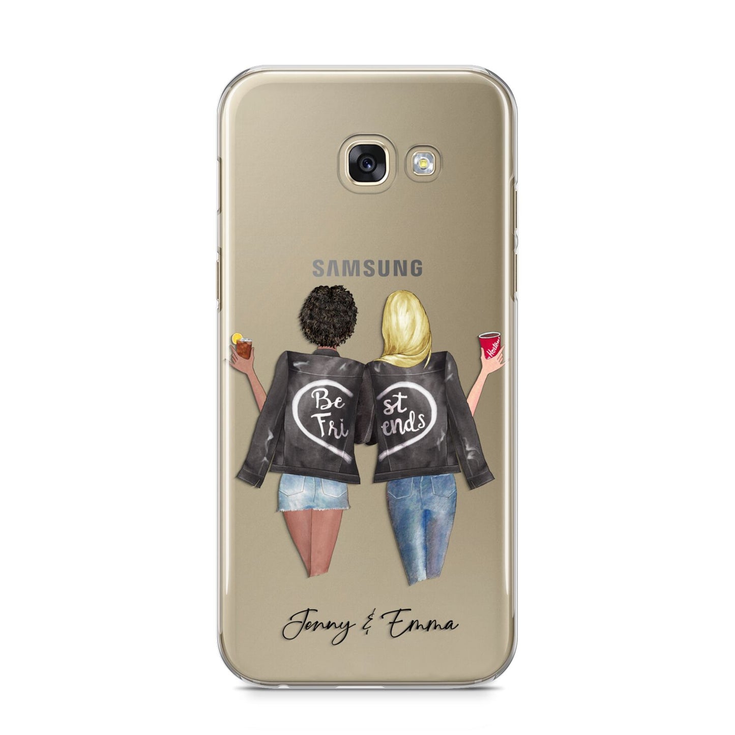 Best Friends Samsung Galaxy A5 2017 Case on gold phone