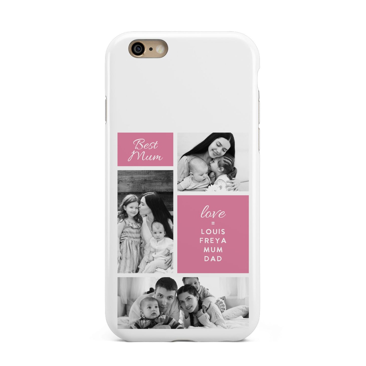 Best Mum Photo Collage Personalised Apple iPhone 6 3D Tough Case