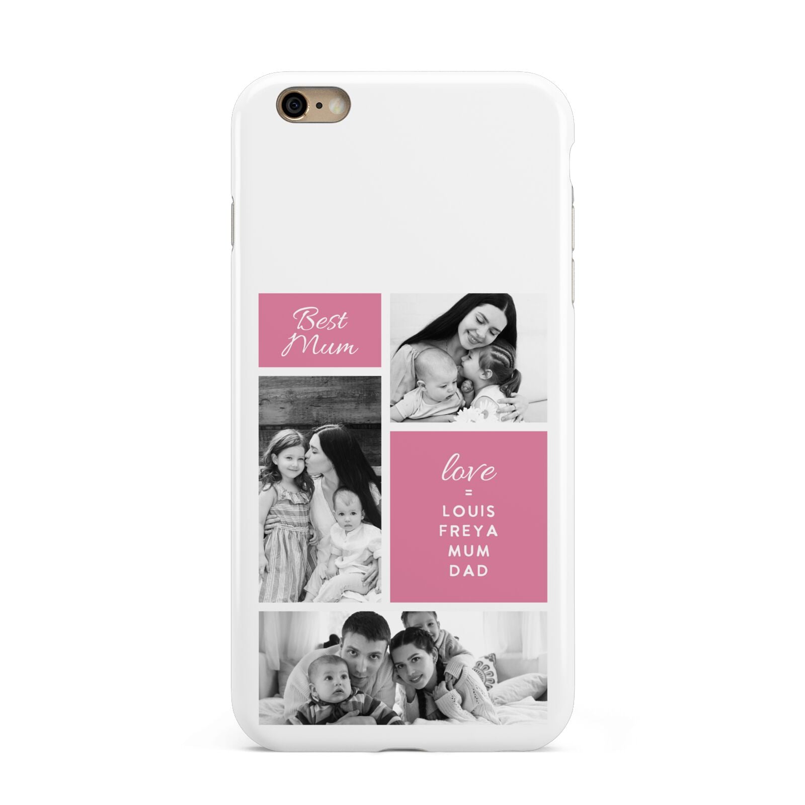 Best Mum Photo Collage Personalised Apple iPhone 6 Plus 3D Tough Case