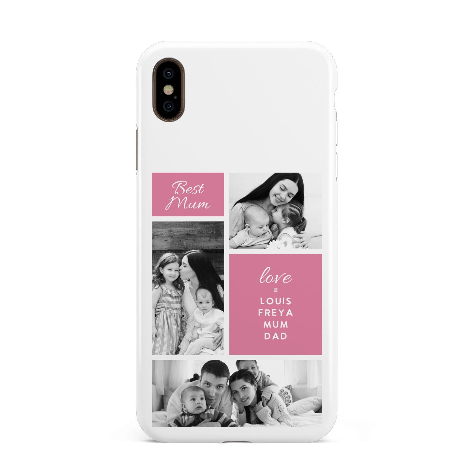 Best Mum Photo Collage Personalised Apple iPhone Xs Max 3D Tough Case