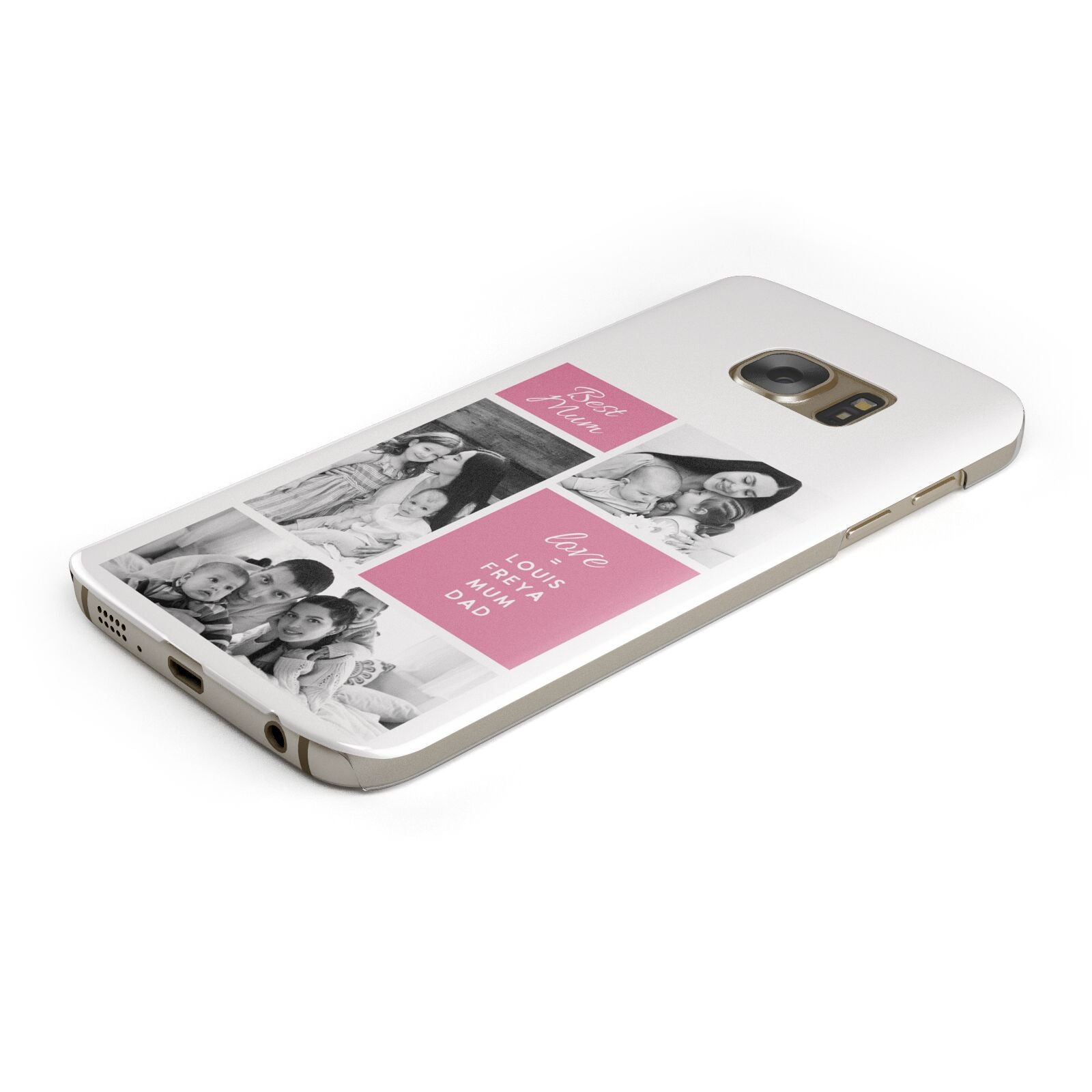 Best Mum Photo Collage Personalised Samsung Galaxy Case Bottom Cutout