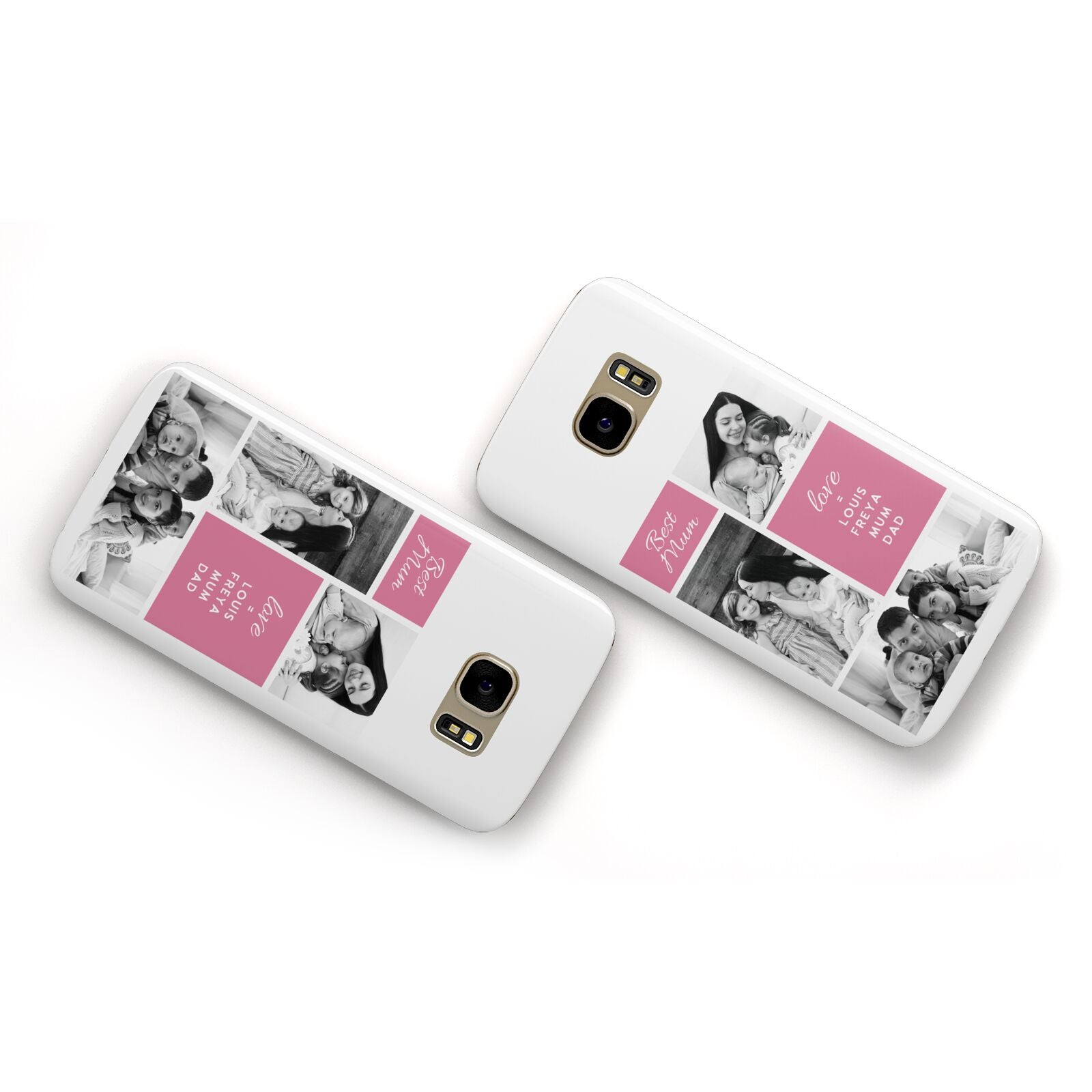 Best Mum Photo Collage Personalised Samsung Galaxy Case Flat Overview