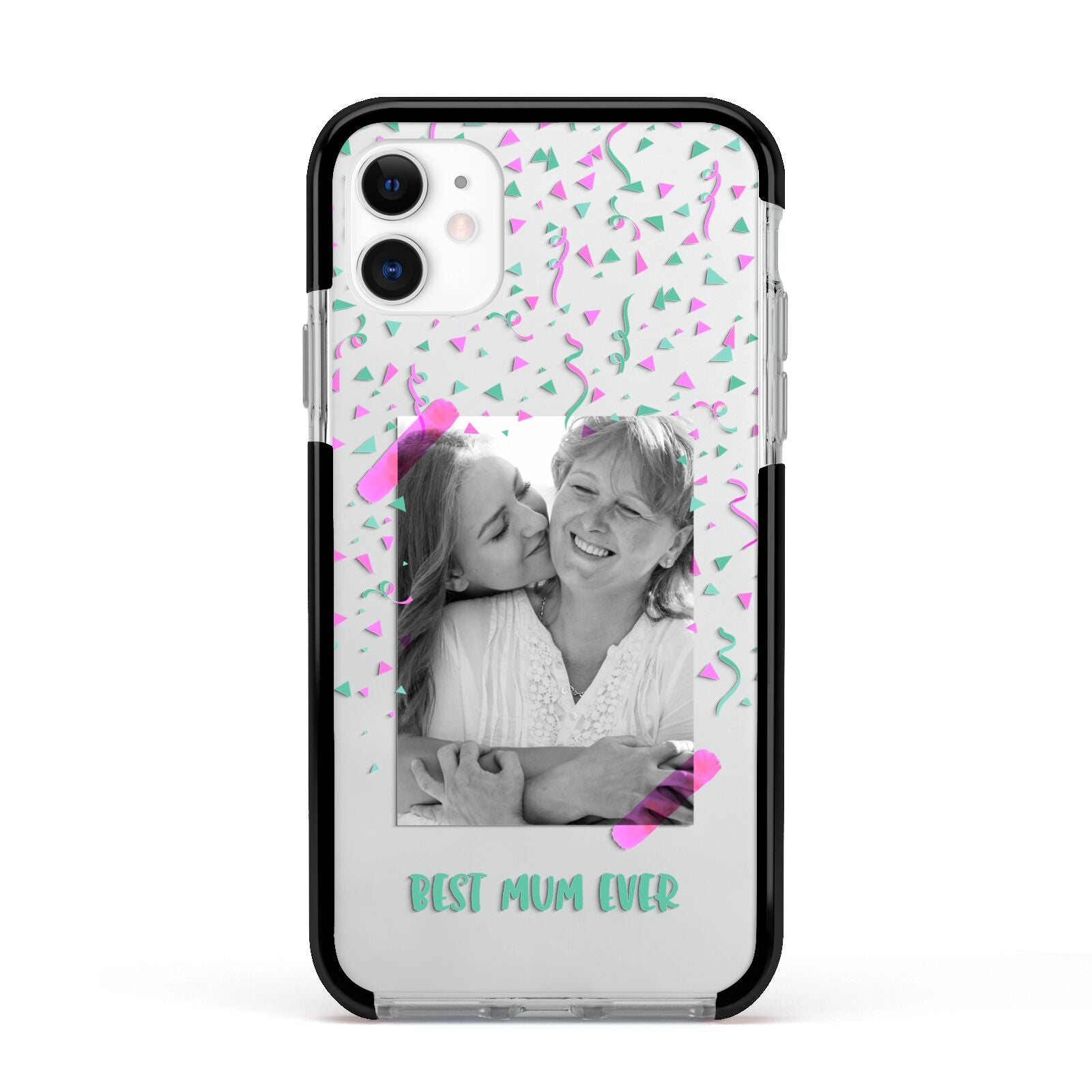 Best Mum Photo Upload Mothers Day Apple iPhone 11 in White with Black Impact Case