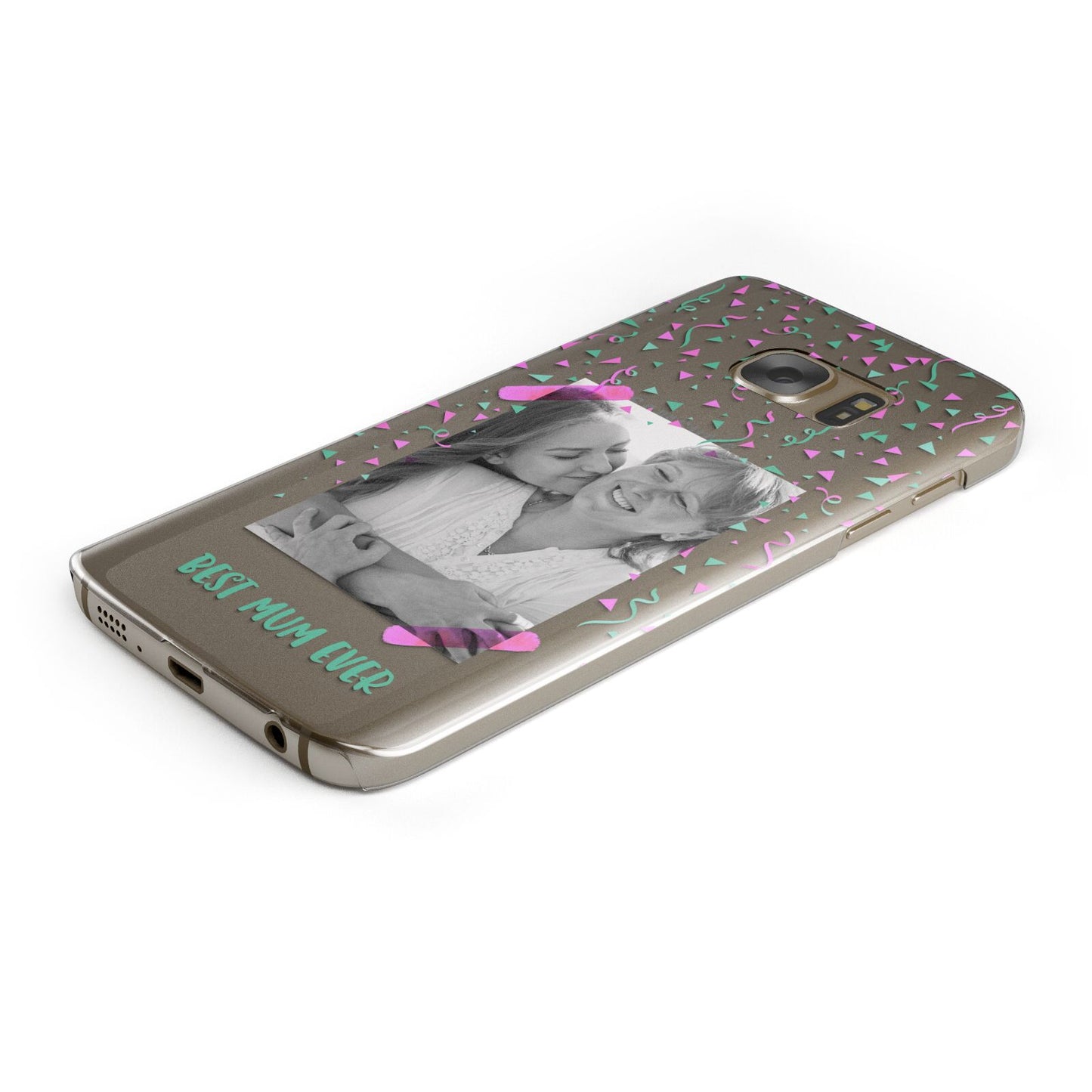 Best Mum Photo Upload Mothers Day Protective Samsung Galaxy Case Angled Image