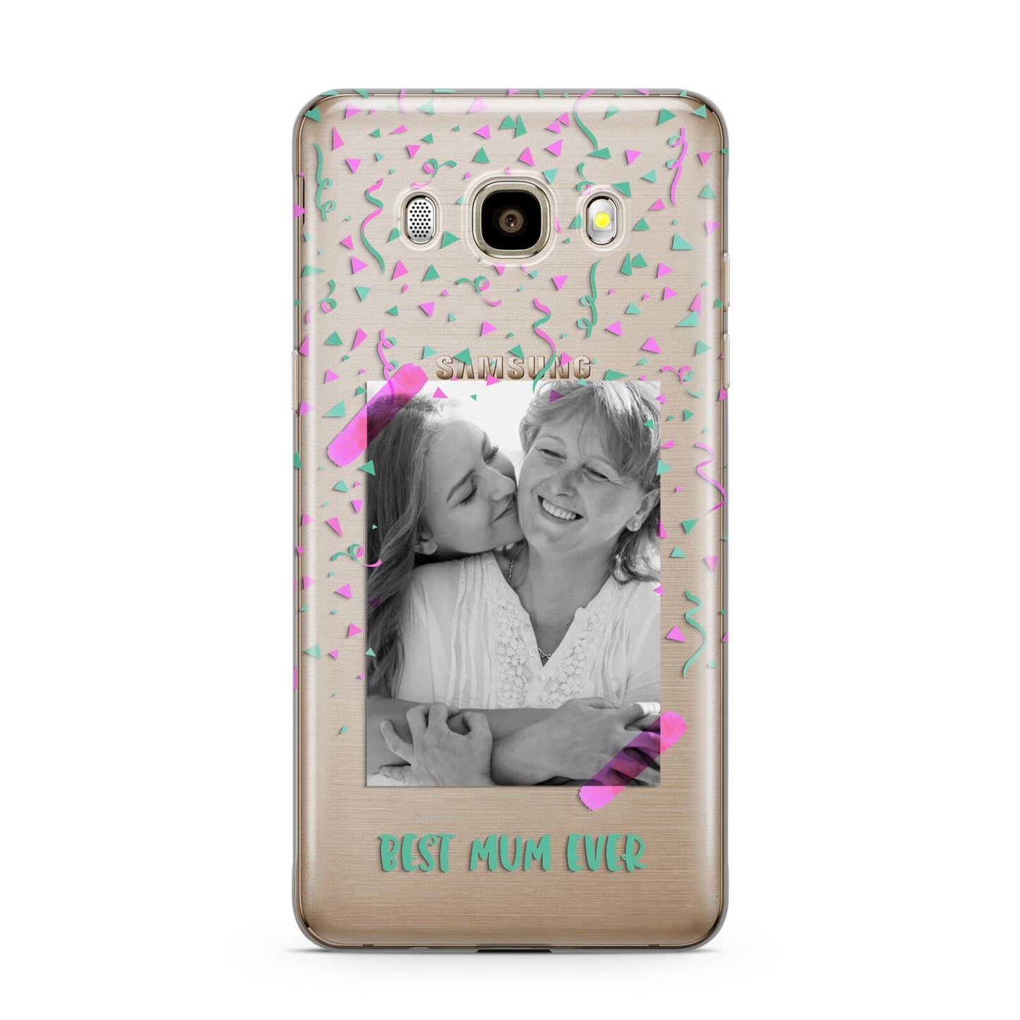 Best Mum Photo Upload Mothers Day Samsung Galaxy J7 2016 Case on gold phone