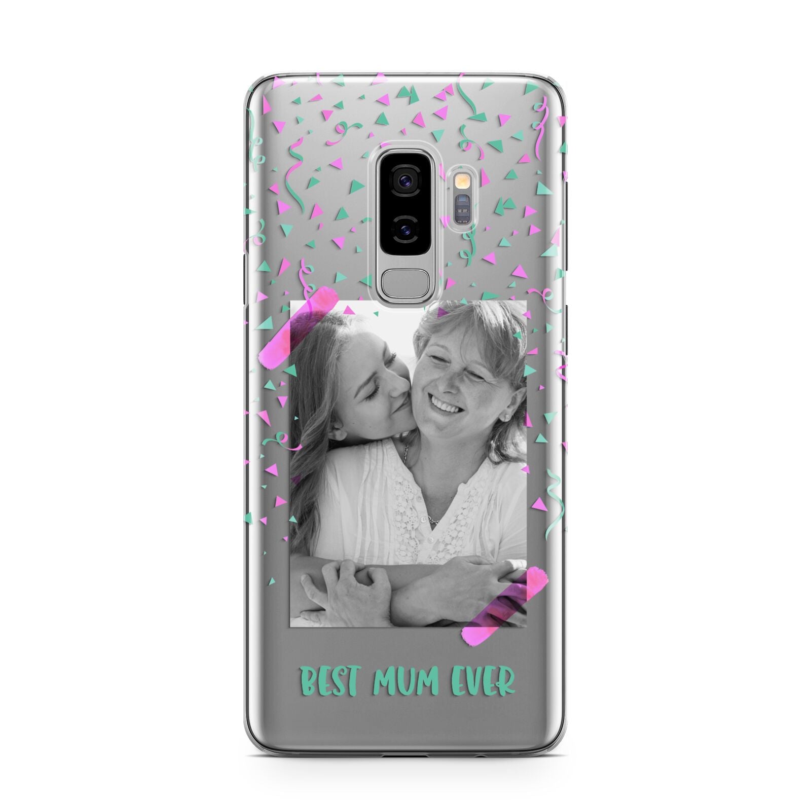 Best Mum Photo Upload Mothers Day Samsung Galaxy S9 Plus Case on Silver phone