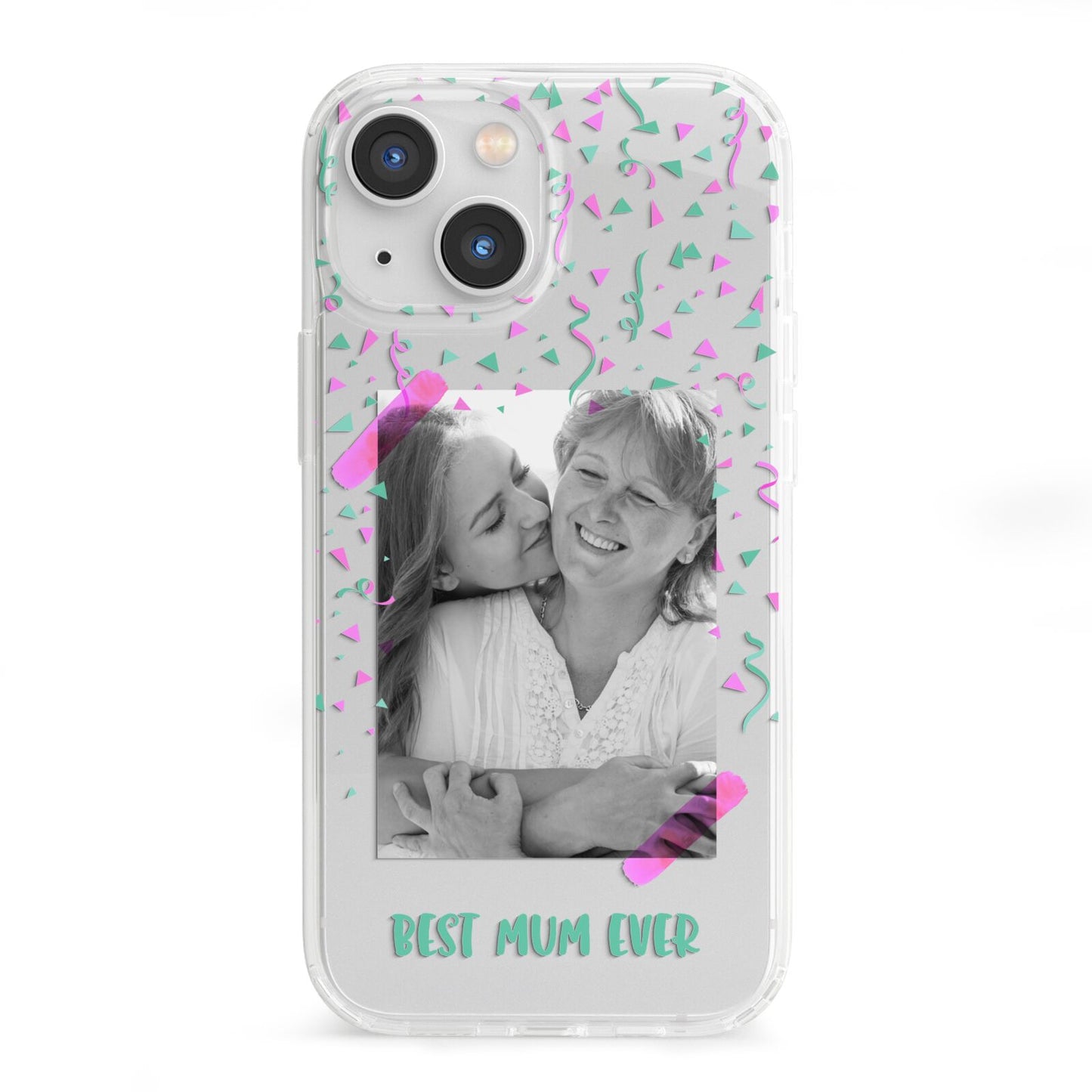 Best Mum Photo Upload Mothers Day iPhone 13 Mini Clear Bumper Case